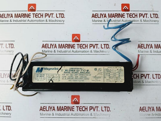 Universal Manufacturing W-589-d-tc-p Magnetek Rapid Start Ballast 0.80 Amps