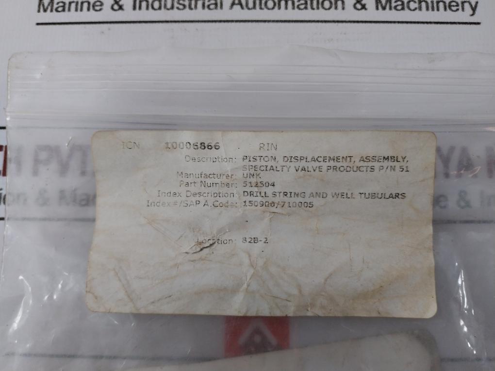 UNK 510403 Piston Assembly Specialty Valve 747039-001