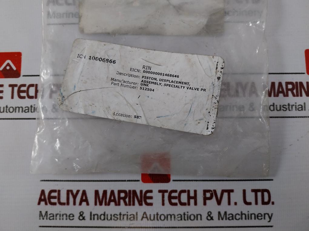 UNK 510403 Piston Assembly Specialty Valve 747039-001