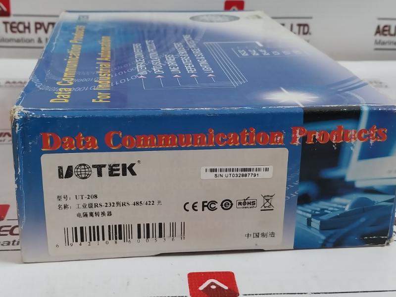 Uotek Ut-208 Isolated Converter Power Adapter Rs-232 To Rs-485/422, 9~24Vdc