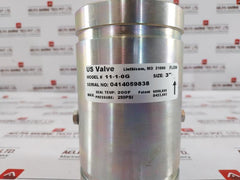 US Valve 11-1-0G Valve 3" Max Temp 200°F 250PSI