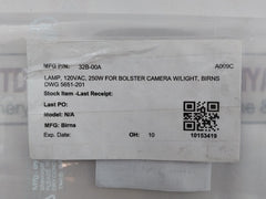 Ushio Eht Lamp For Bolster Camera With Light 120Vac 250 W 32B-00A