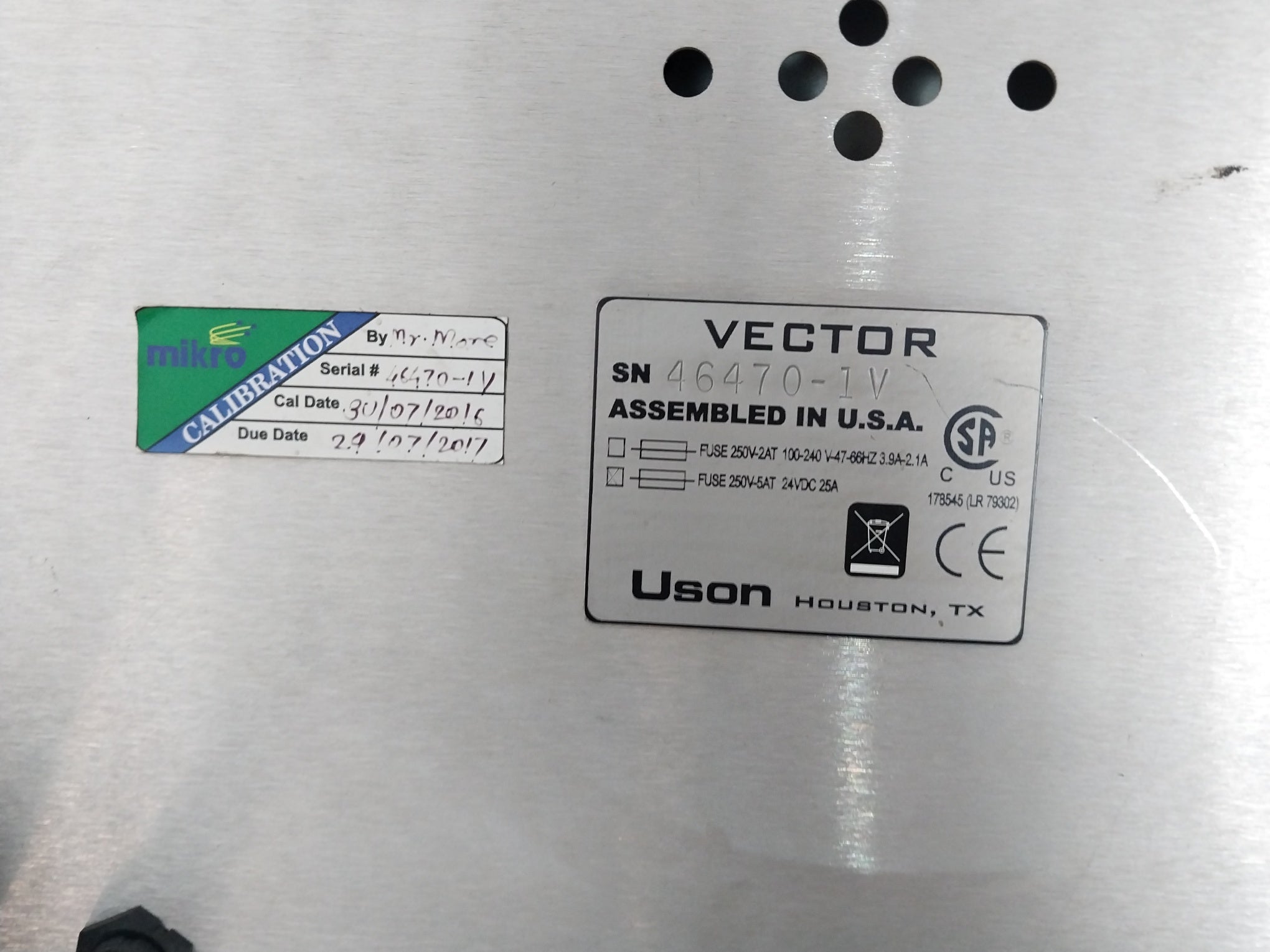 Uson Vector 24Vdc 25A High Speed Leak Tester 24V