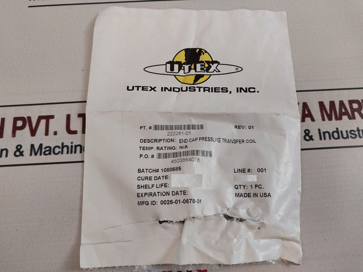 Utex 0026-01-0678-01 Pressure Transfer Coil Section Repair Kit 222261-01