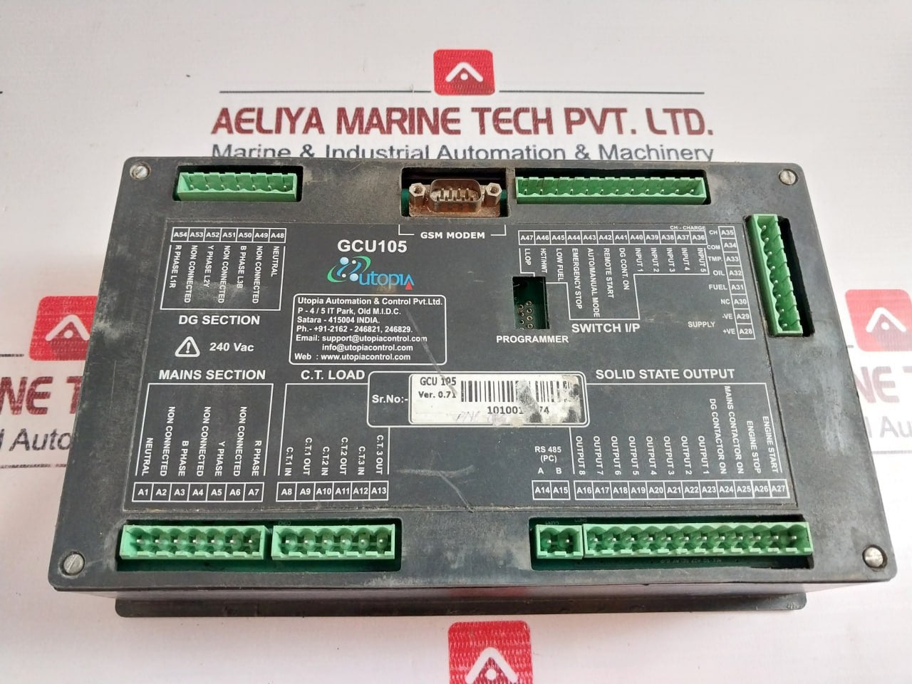 Utopia Gcu105 Generator Controller Module 240 Vac