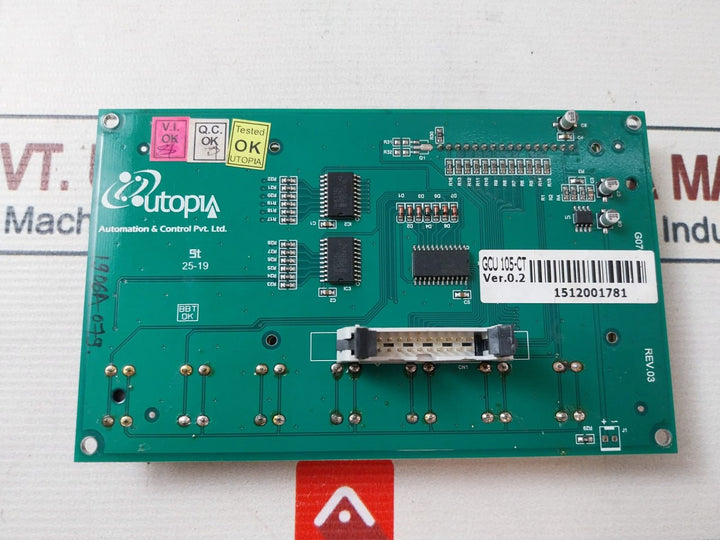 Utopia Gcu 105-ct Generator Controller Printed Circuit Board Unit Ver.0.2