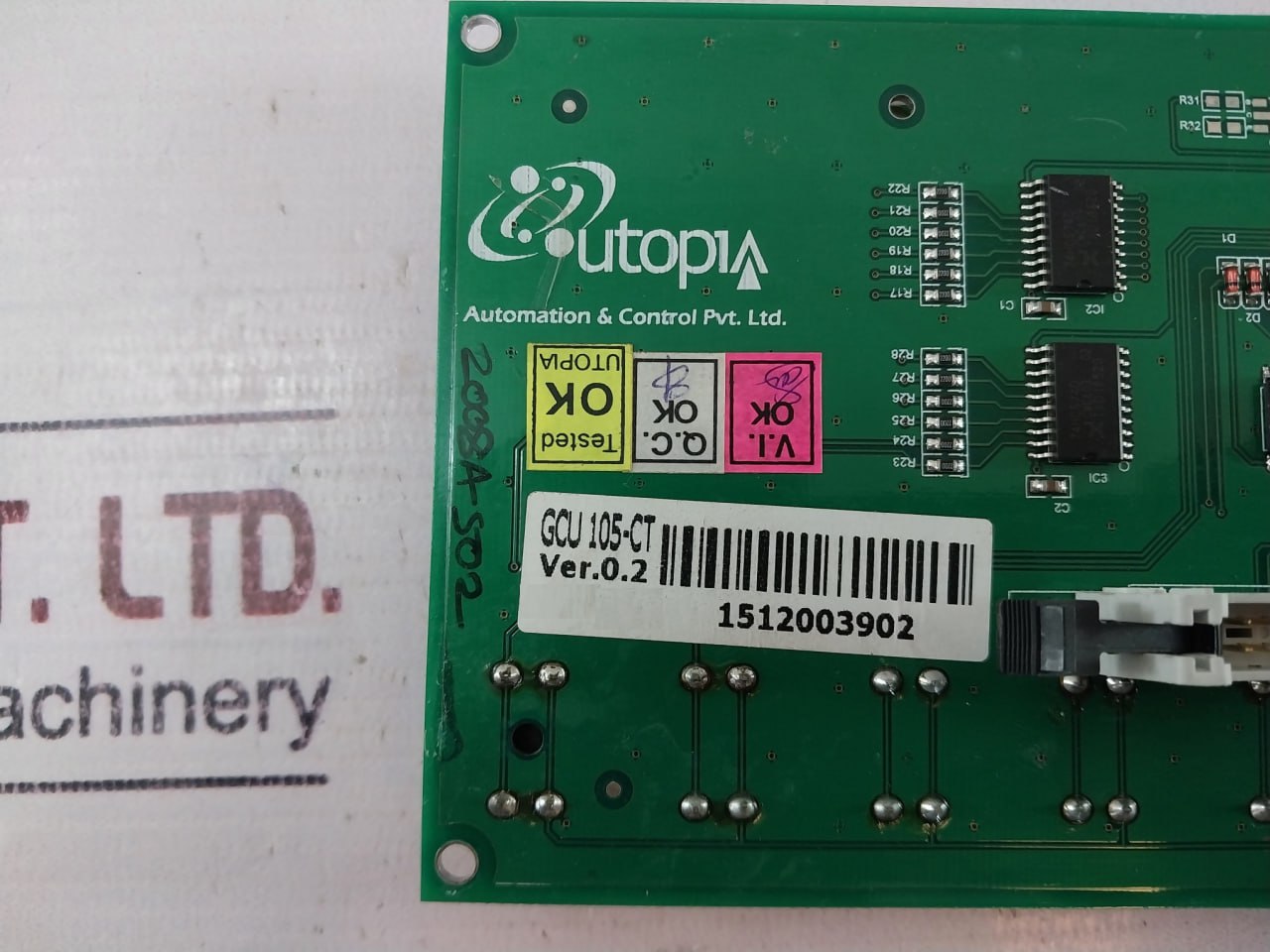 Utopia Gcu 105-ct Generator Controller Printed Circuit Board Ver.0.2