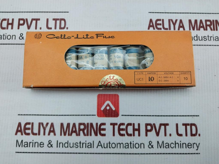 Utsunomiya-Electric-Ac-500V-Acl50-10A-Cello-Lite-Fuse-UC1-Lot-Of-10X-210628-12