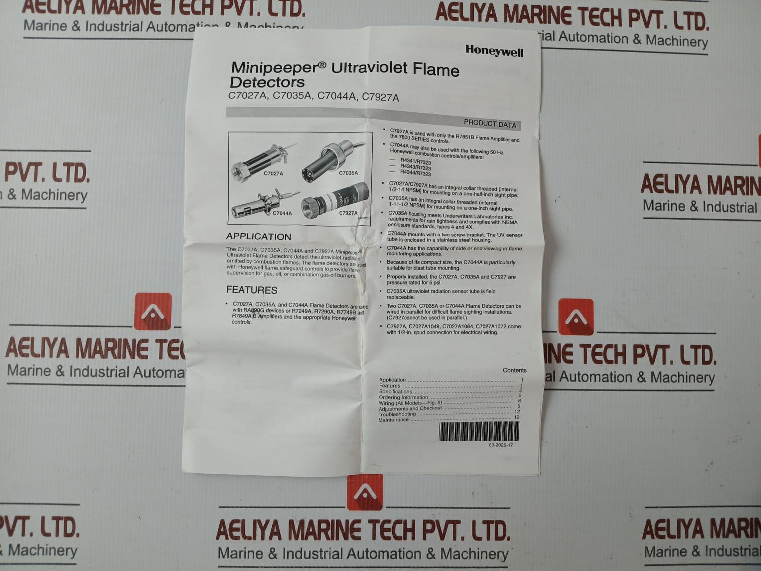 Uv Flame Detector/Sensor C7027A 1031 Honeywell