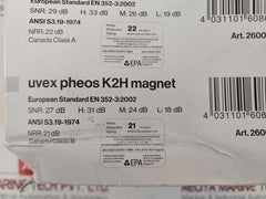 Uvex K1H Helmet Earmuff K-series 32Db 24Db 17Db En 352