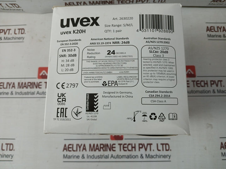 Uvex K20H Dielectric Hearing Helmet Earmuffs Set