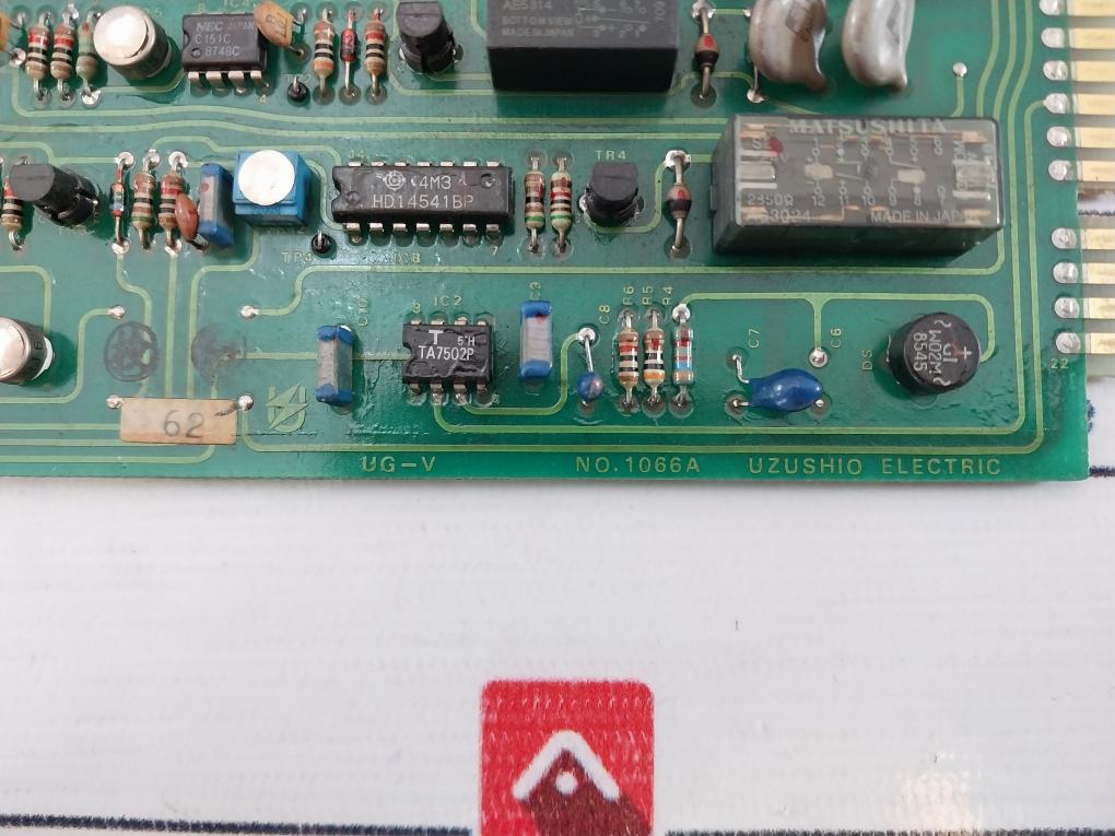 Uzushio Electric Ug-v Volt Monitor Printed Circuit Board 1066A