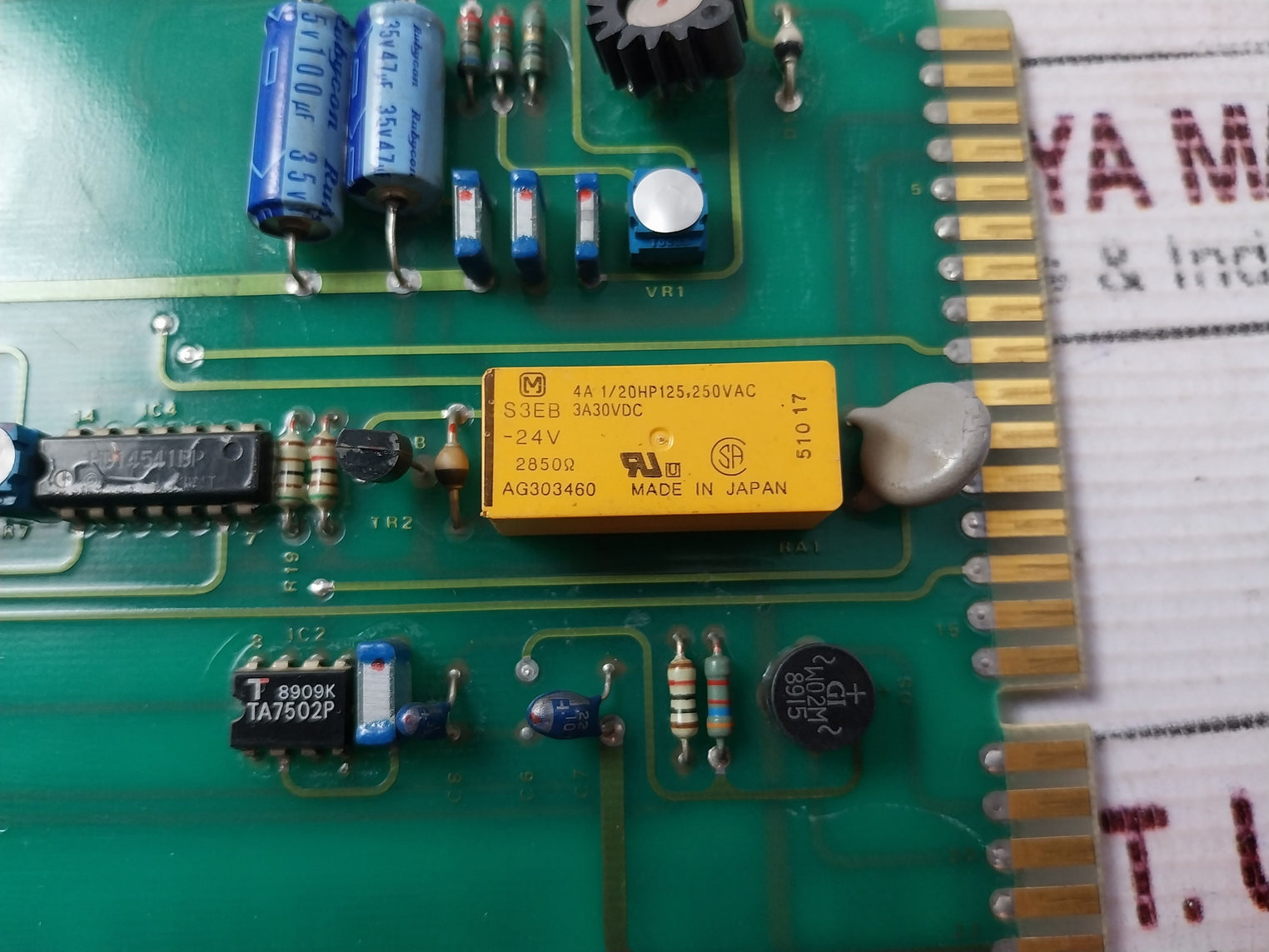 Uzushio Electric Ug-e Volt Establish Printed Circuit Board 1067A