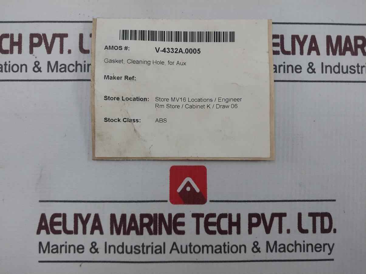 V-4332A.0005 Gasket, Cleaning Hole, For Aux