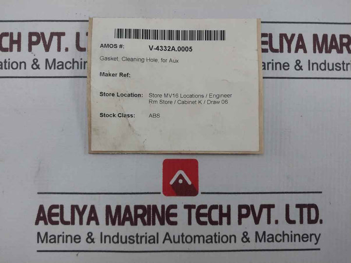 V-4332A.0005 Gasket, Cleaning Hole, For Aux
