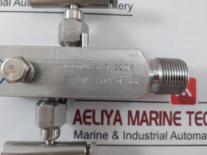 V-572Sct 316Ss Block And Bleed Manifold Valve 10000 Psi At 200F