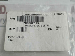 V-detail Inlet Filter Waters 700002699 50 Gm