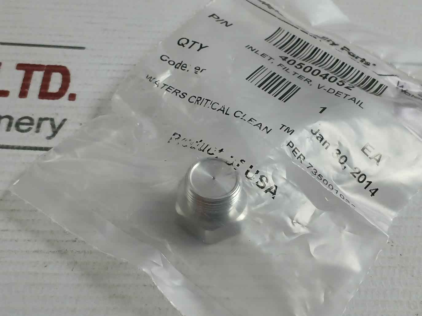 V-detail Inlet Filter Waters 700002699 50 Gm