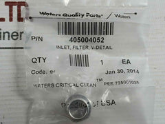 V-detail Inlet Filter Waters 700002699 50 Gm