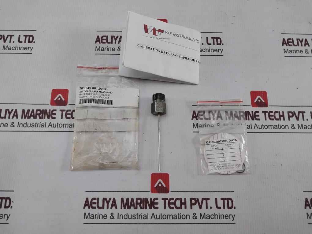 Vaf 0352-0035 Capillair Calibration Data Assy
