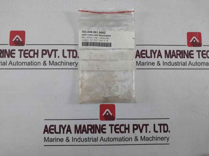 Vaf 0352-0035 Capillair Calibration Data Assy