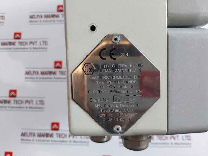 Vaf Instruments 0206-0078 Oilcon Mark Electro Pneumatic Unit