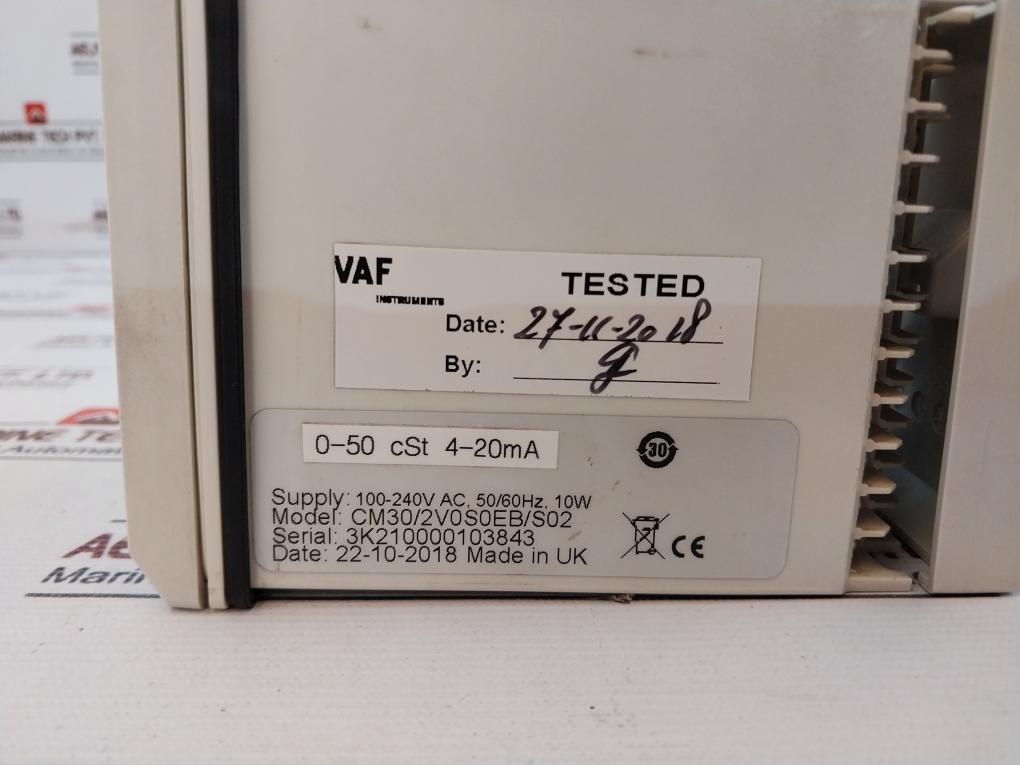 Vaf Instruments Cm30/2V0S0Eb/S02 Viscosity Controller 100-240V Ac, 50/60Hz