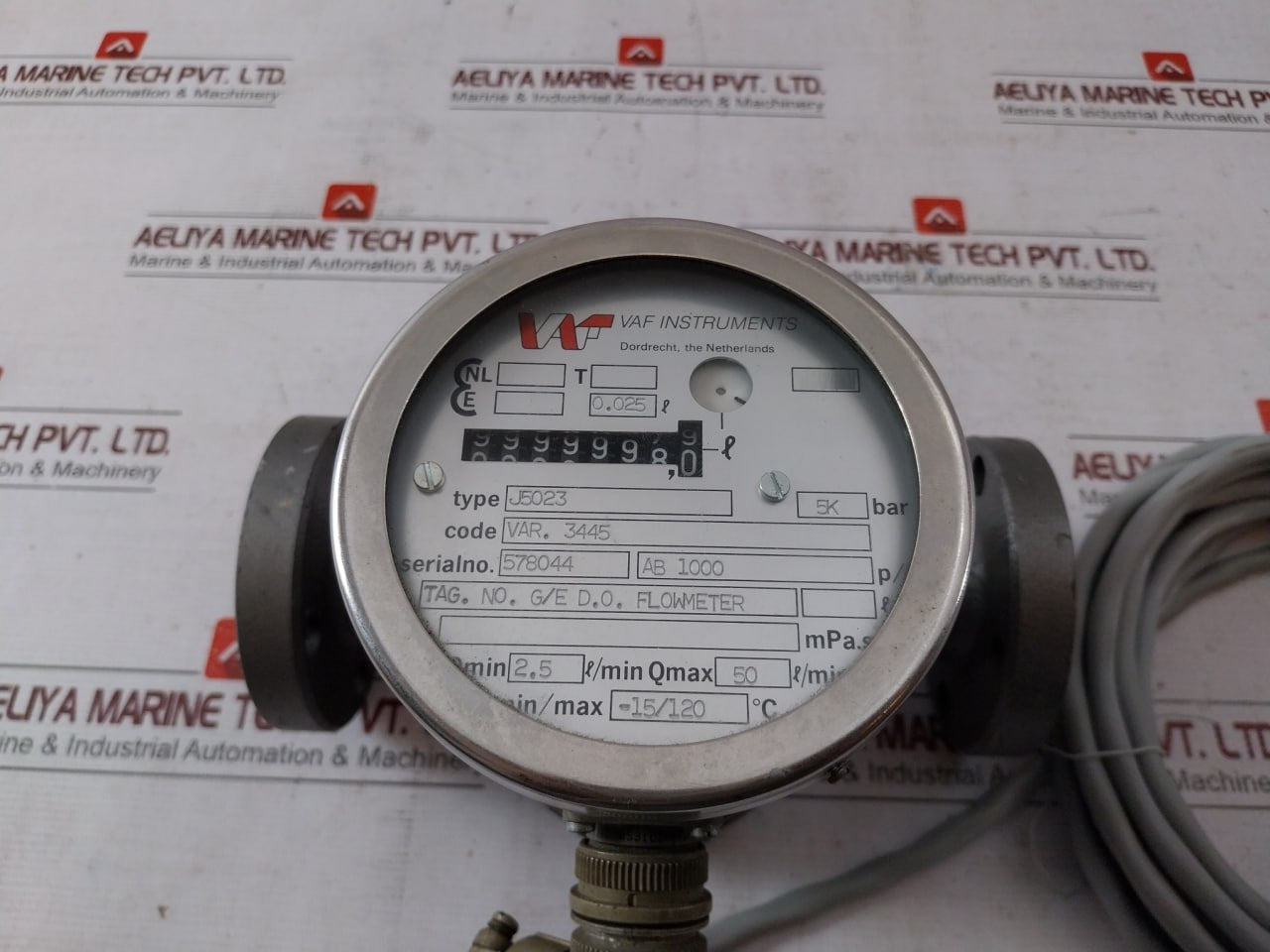 Vaf Instruments J5023 Flow Meter For G/E Mdo 5K Bar Var.3445 2.5 L/Min