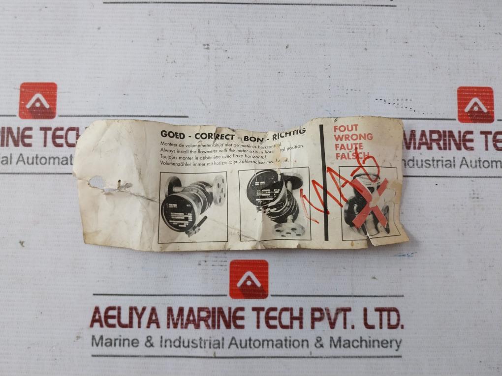 Vaf Instruments J5023 Flow Meter For G/E Mdo 5K Bar Var.3445 2.5 L/Min