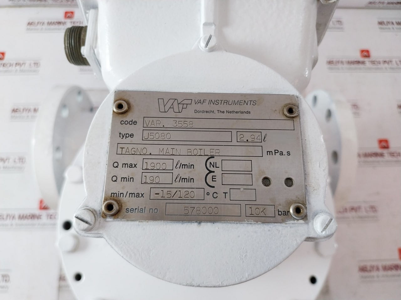 Vaf Instruments J5080 Flow Meter 0401-1387 Veam 9710 10K Bar Var.3558