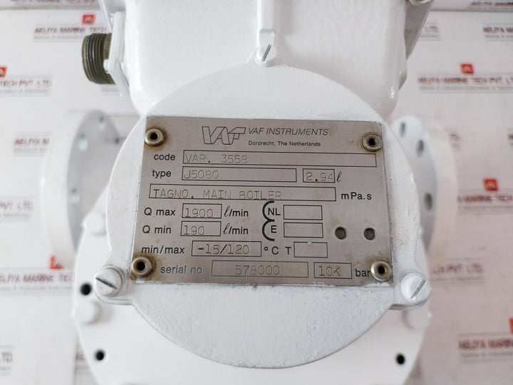 Vaf Instruments J5080 Flow Meter 0401-1387 Veam 9710 10K Bar Var.3558