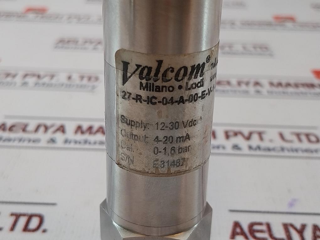 Valcom 27-r-ic-04-a-00-e-v-1-c-4-n Pressure Sensor 12-30 Vdc