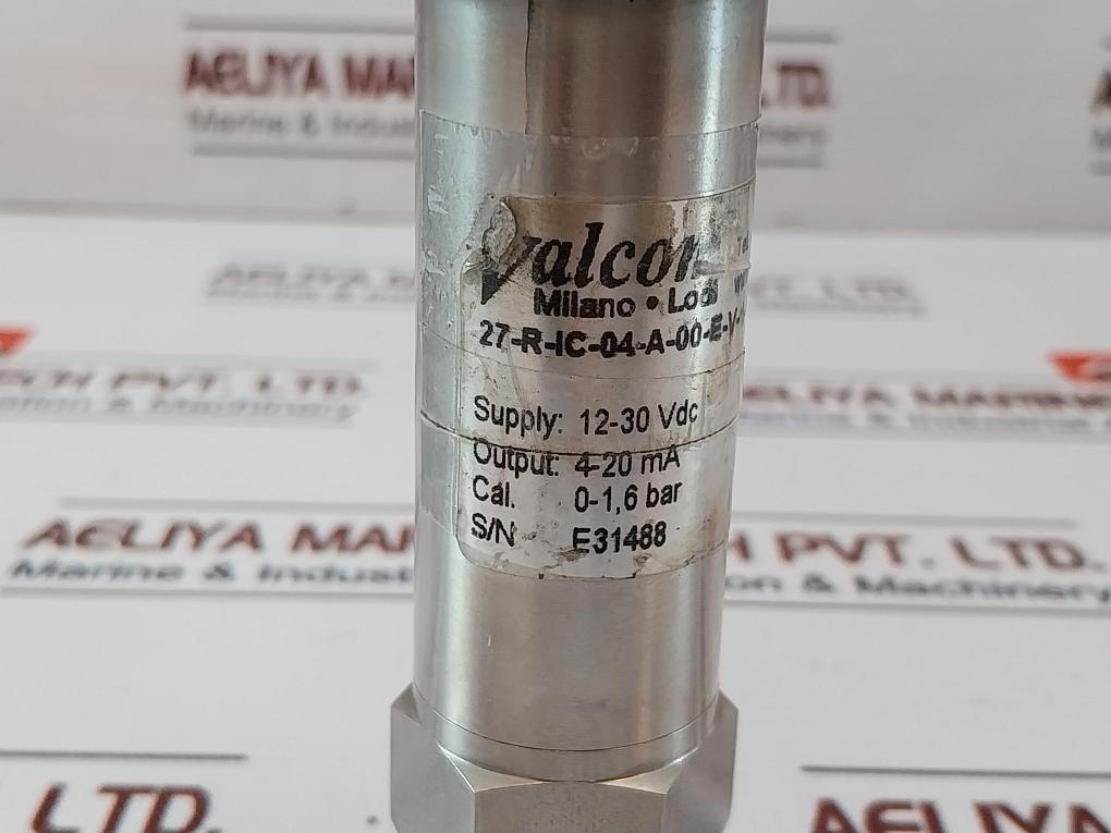 Valcom 27-r-ic-04-a-00-e-v-1-c-4-n Pressure Sensor 12-30 Vdc