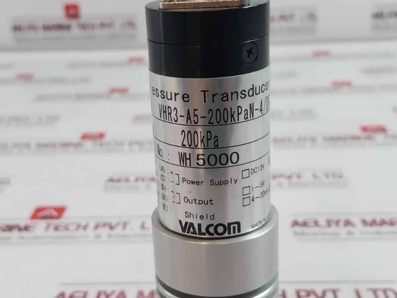 Valcom Vhr3-a5-200Kpan-4/Df High Temperature Pressure Transducer Dc24V