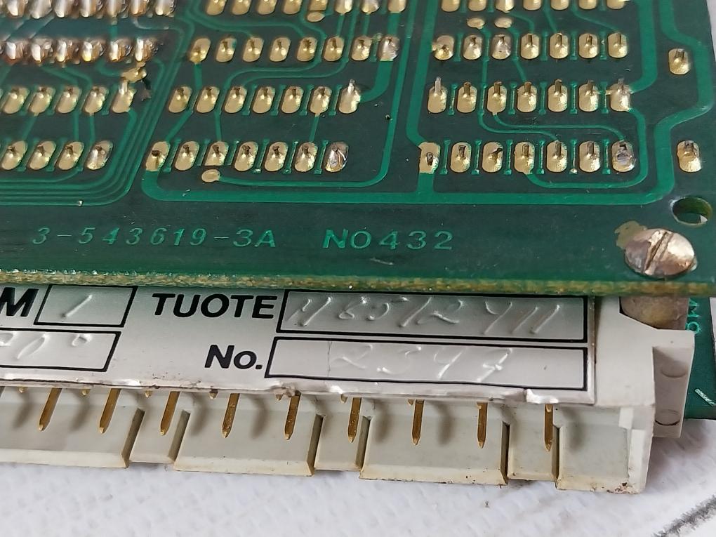 Valmet 3-543619-3A Bcu Binary Input Pcb Module N0432 Dm 72 H.@ 70° N0418