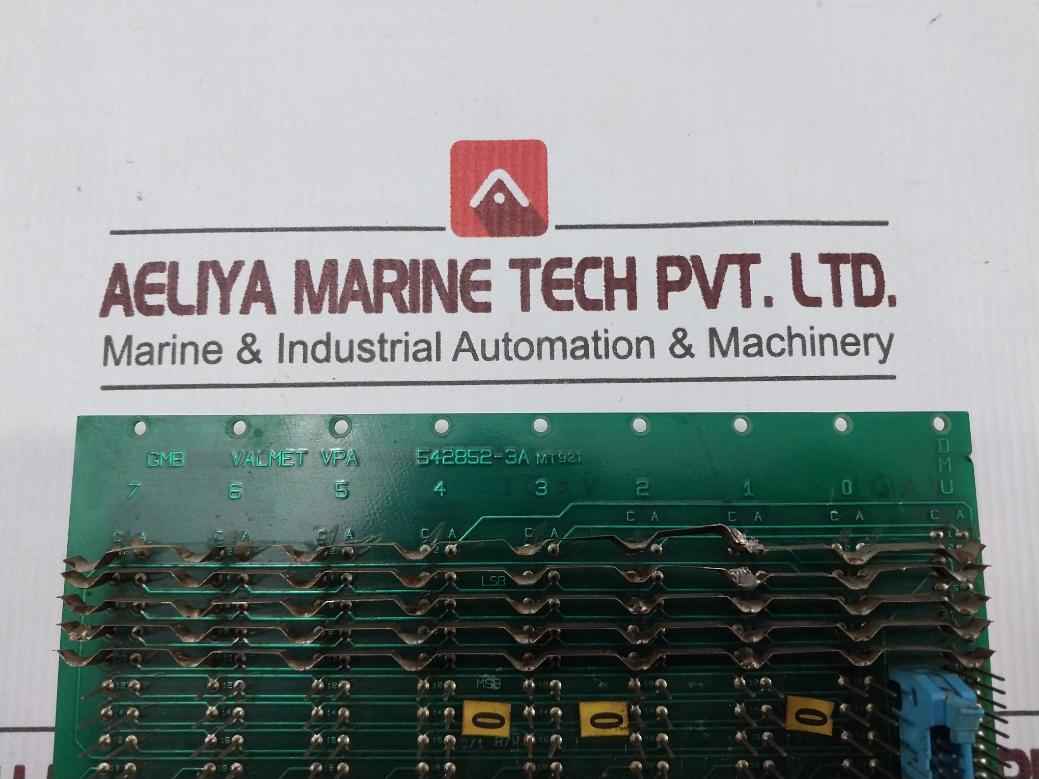 Valmet 542852-3A Gmb Backplane Pc Board Mt921