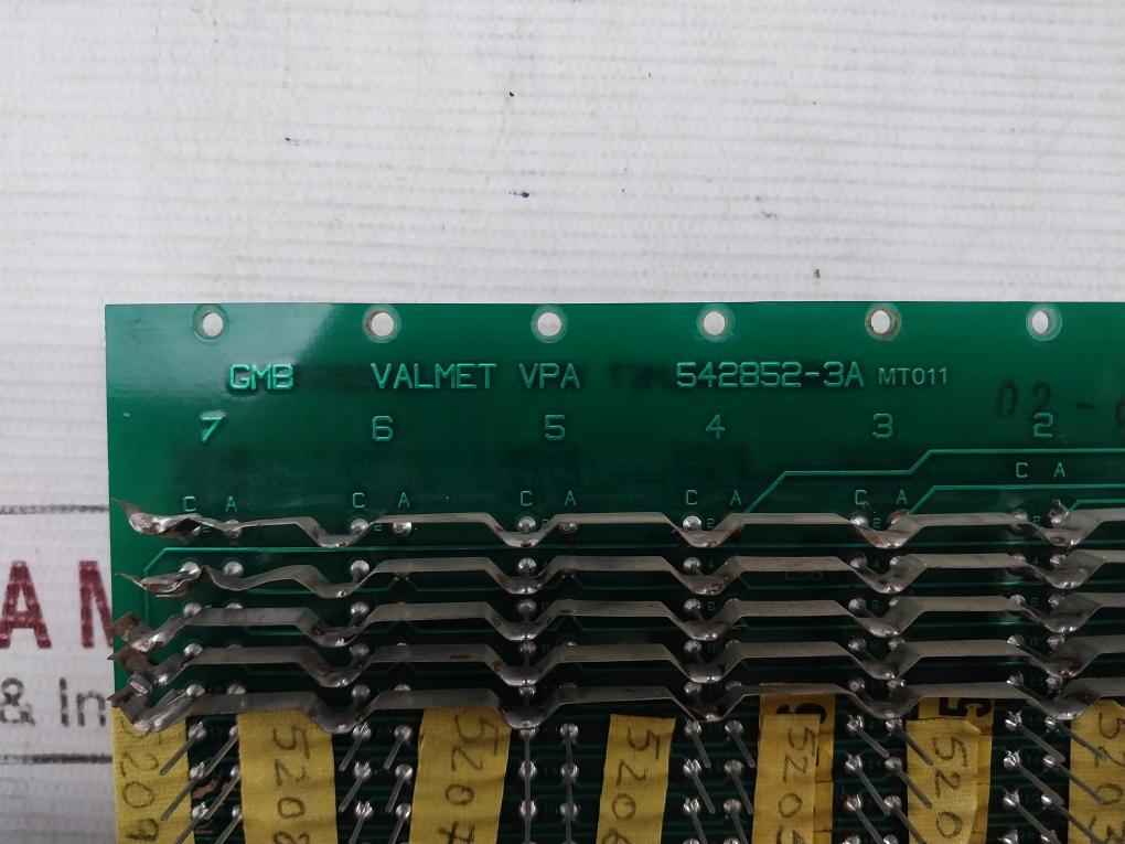 Valmet 542852-3A Printed Circuit Board 542852-3B