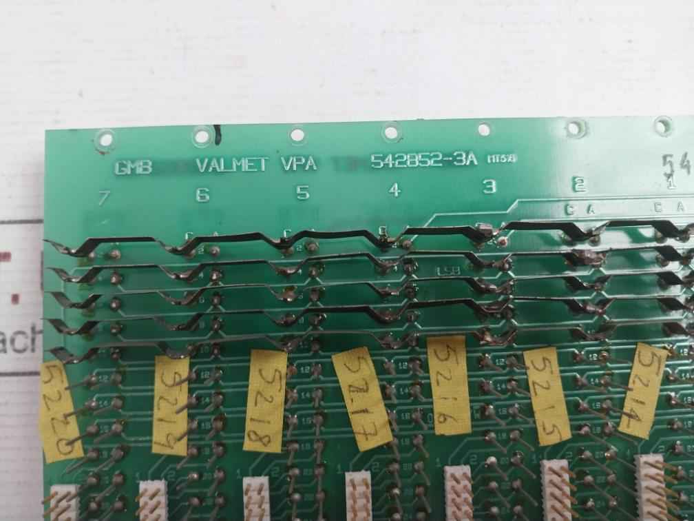 Valmet 542852-3B Dmu Backplane Pcb 542852-3A Mt516