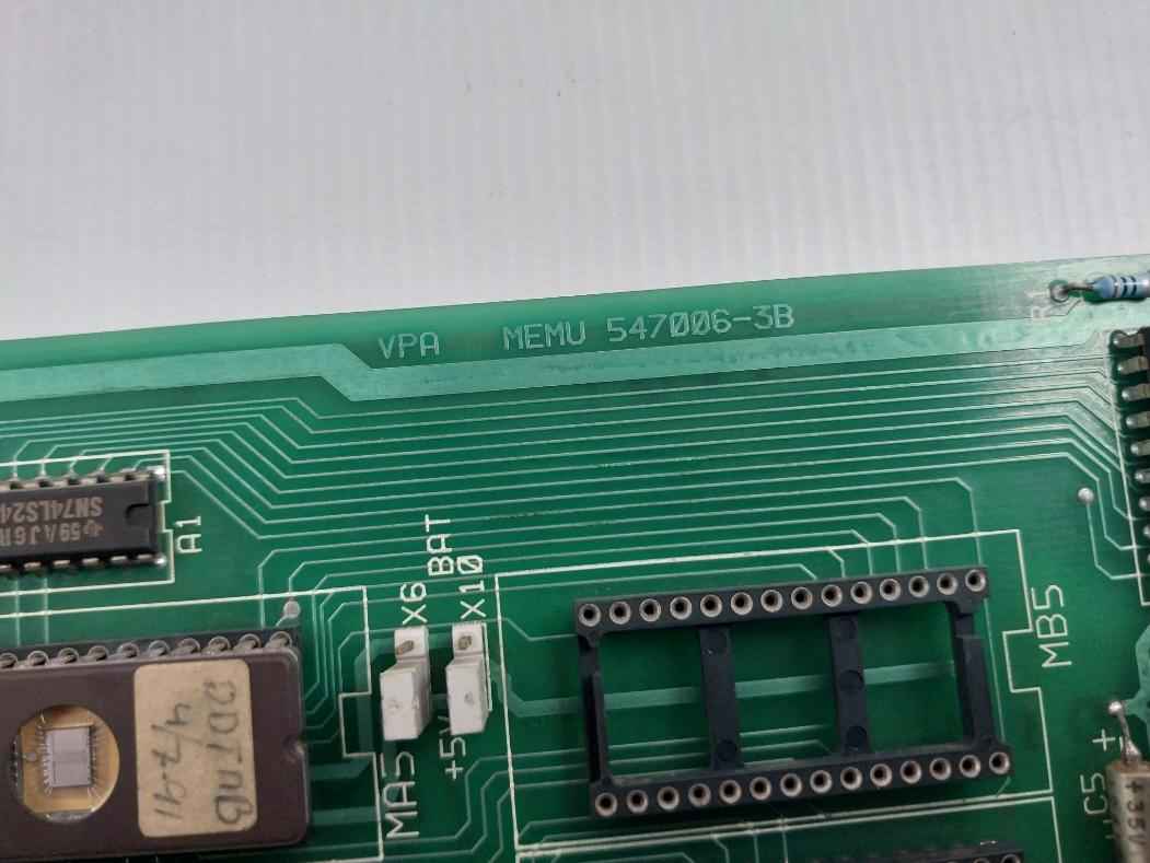 Valmet 547006-3b Memory Board Module 547006-3a M8510401 04