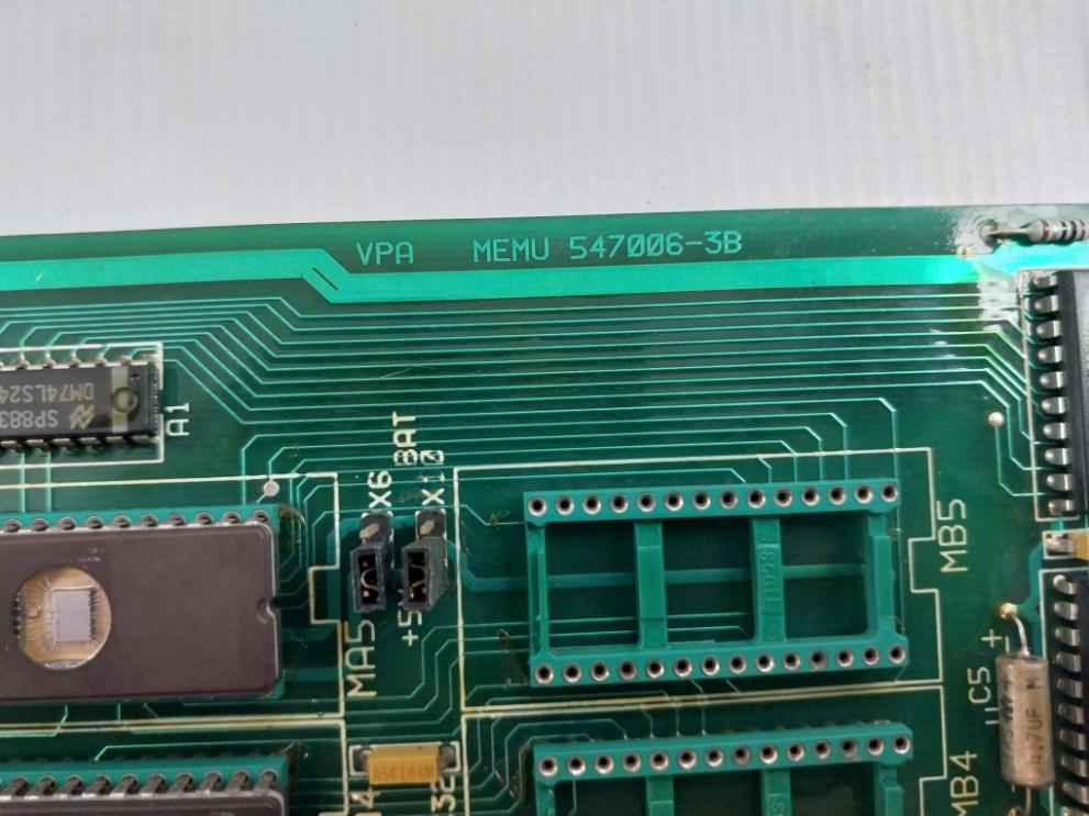 Valmet 547006-3b Memory Card Module 547006-3a M8510401 M1