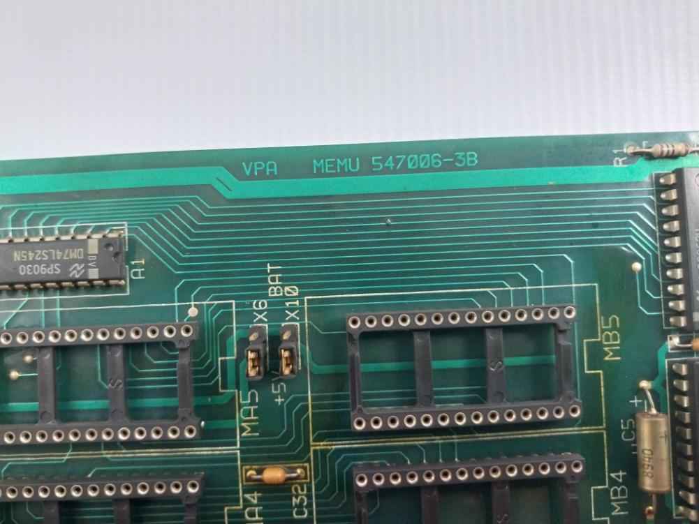 Valmet 547006-3b Memory Module Unit 547006-3a M8510401 M1