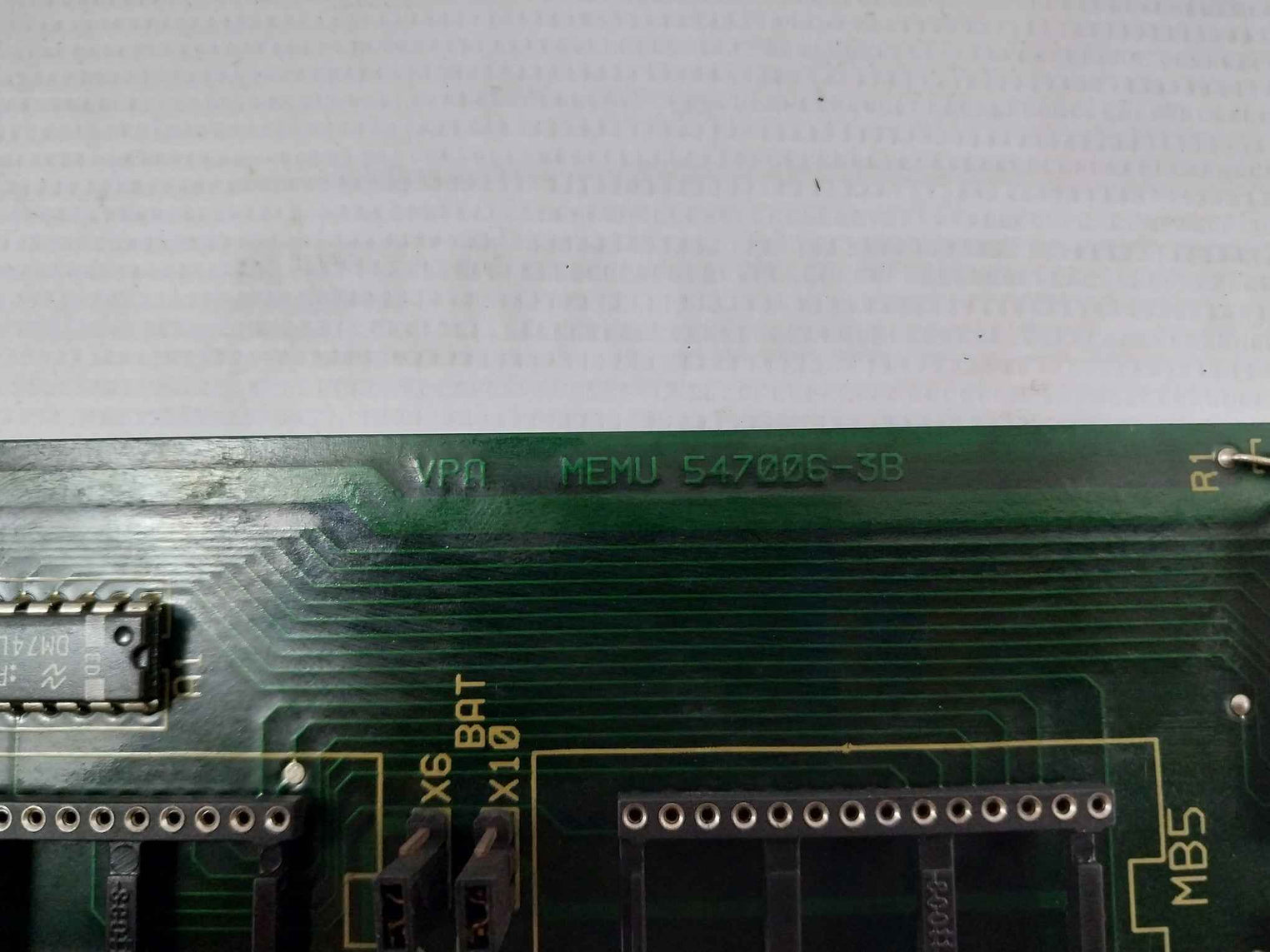 Valmet Automation 547006-3B Memory Board M8510401 M1 94V-1 547006-3A