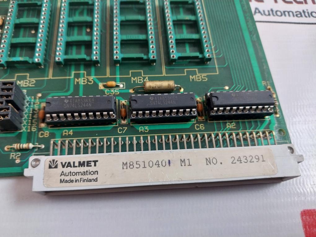 Valmet Automation M8510401 M1 Memu Memory Board 547006-3A