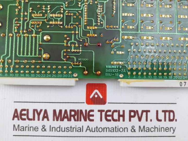 Valmet Biu-16 Binary Input Unit Pcb 545103-2B Mt806