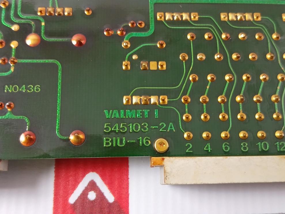 Valmet Biu 16 Binary Input Unit M8512251 545103-2B, 545103-2A