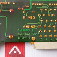 Valmet Biu 16 Binary Input Unit M8512251 545103-2B, 545103-2A