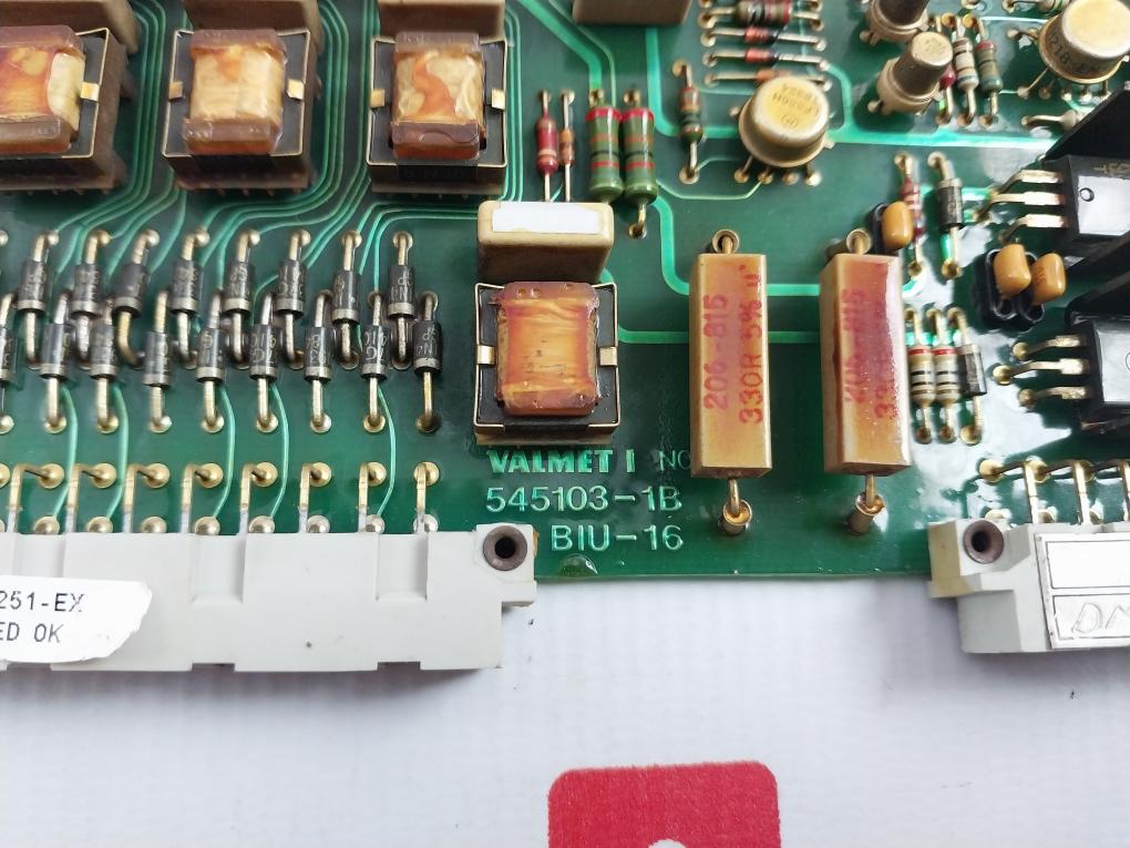 Valmet Biu 16 Binary Input Unit Pcb 545103-1B M8512251