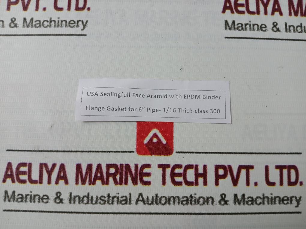 Valqua 1500 Sealingfull Face Aramid With Epdm Binder Flange Gasket 6â€ - 1/16