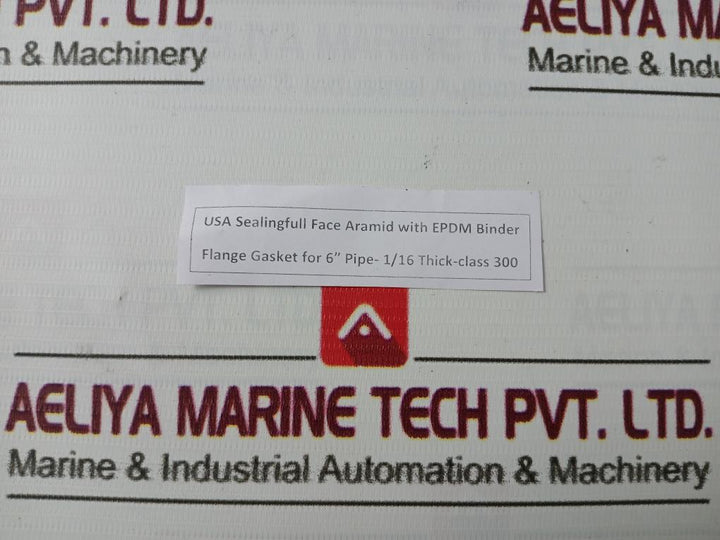 Valqua 1500 Sealingfull Face Aramid With Epdm Binder Flange Gasket 6” - 1/16
