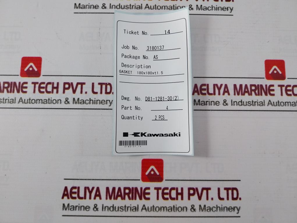 Valqua 6500 Gasket 180X180Xt1.5